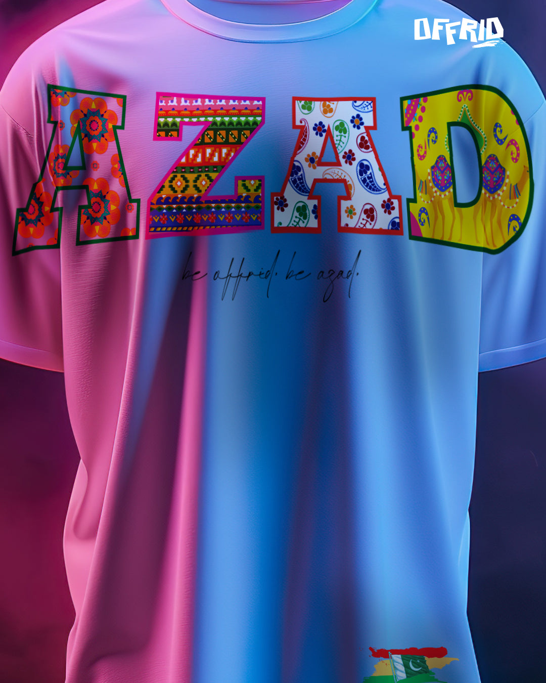 Azadi Oversized Tshirt – 14th August Special – Independence Day Pakistan – Patriotic Streetwear