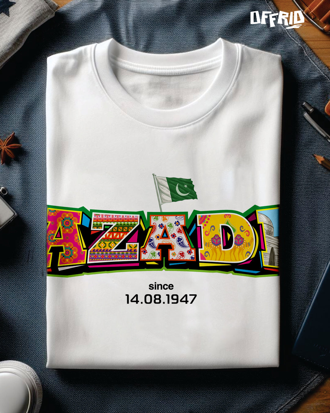 Azadi 1947 Oversized Tshirt – 14th August Special – Independence Day Pakistan – Patriotic Streetwear
