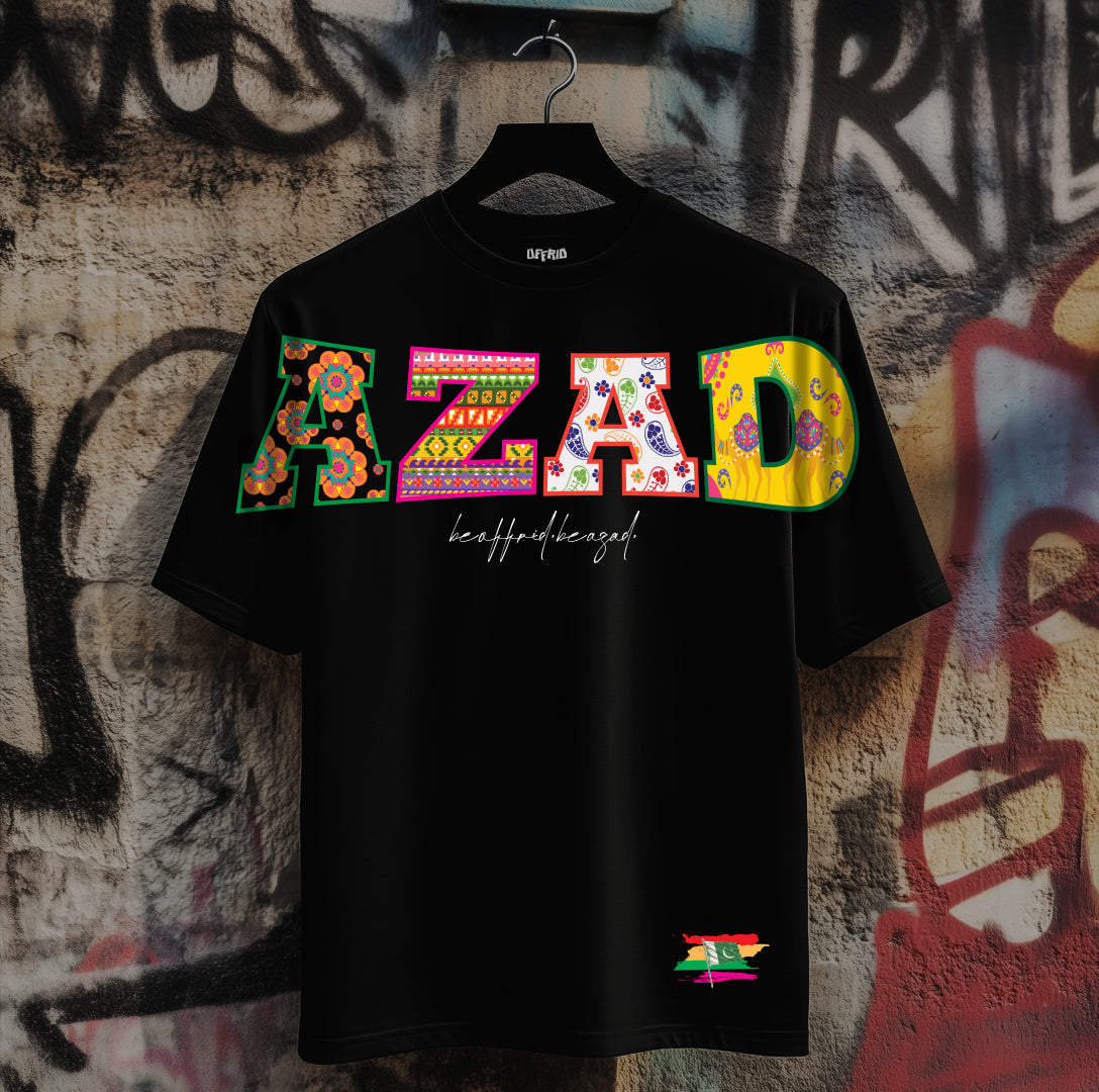 Azadi Oversized Tshirt – 14th August Special – Independence Day Pakistan – Patriotic Streetwear
