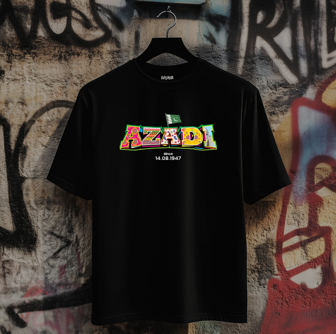 Azadi 1947 Oversized Tshirt – 14th August Special – Independence Day Pakistan – Patriotic Streetwear