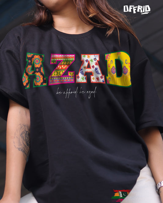 Azadi Oversized Tshirt – 14th August Special – Independence Day Pakistan – Patriotic Streetwear