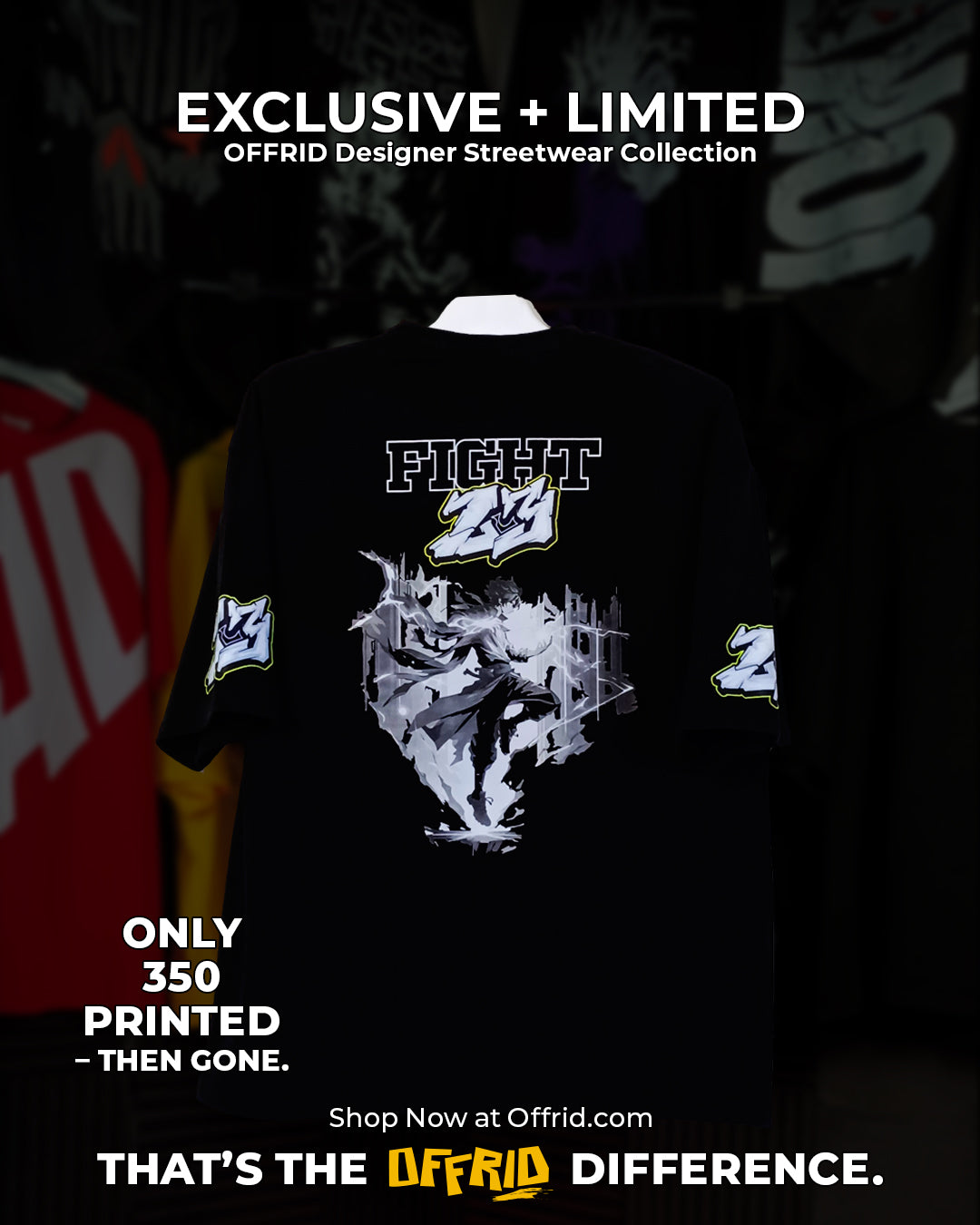 Offrid Chapter II: Fight "23" – Streetwear x Anime T-Shirt Drop