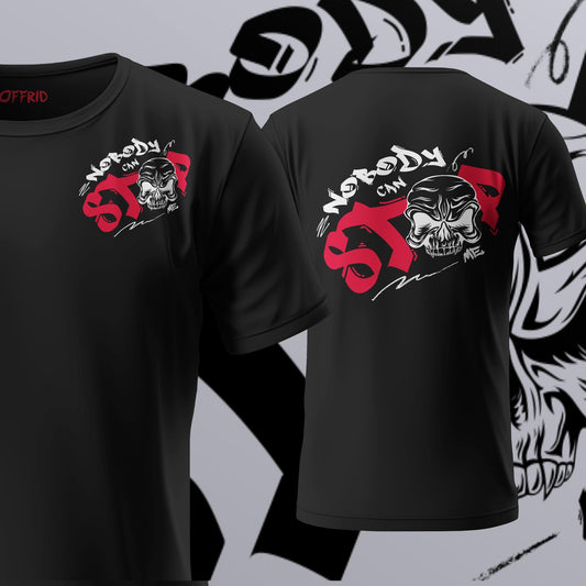 Nobody Can Stop Me – Offrid Regular Fit T-Shirt | Streetwear Graphic Tee | Unisex Bold Fash